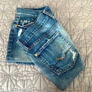 Like new 7 for all man kind denim mini skirt